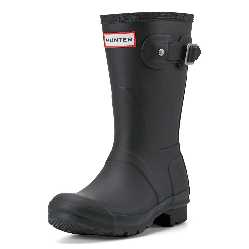 Hunter Women's Original Short Rain Boots, Black, 10